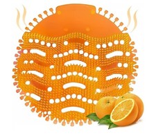 Urinal Screens Deodorizer 10 Pack Long-Lasting Orange Scent, Splash Control