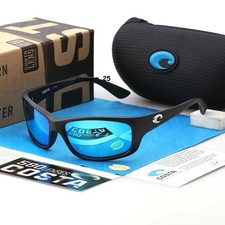 Costa Del Mar JOSE Sand Black Frame Ice Blue Mirror Polarized 580P Sunglasses