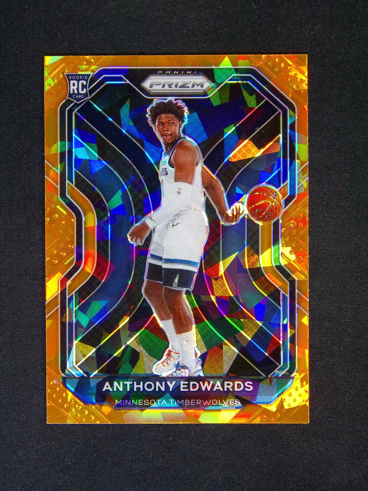 2020-21 Panini Prizm Anthony Edwards #258 RC Rookie Orange Ice