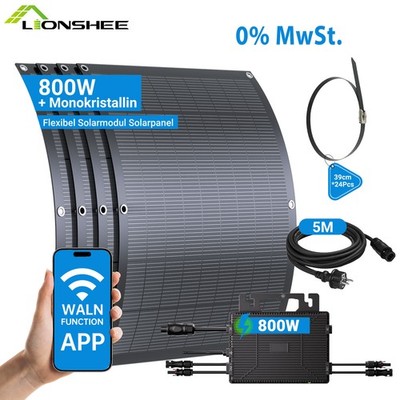 LIONSHEE 800W Balkonkraftwerk, Wechselrichter 800w - Solaranlage Komplettset 0%