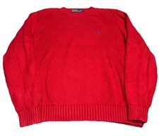 VTG Ralph Lauren Polo Sweater Mens XL Cotton Knit Crew Neck Pullover 1990s F3