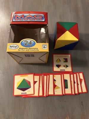 Mag Blocks Popular Playthings 24 Piece Magnetic Educational Puzzle