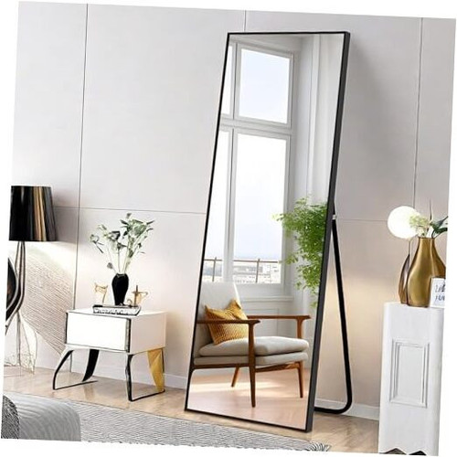 Full Length Mirror with Stand, 63" x 20" Full Body Mirror Leaning Standing