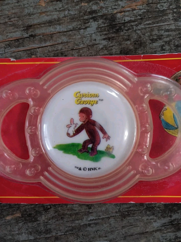 Vintage Curious George (2) Water Teethers & (1) Pacifier New In Package  - Image 4 of 4