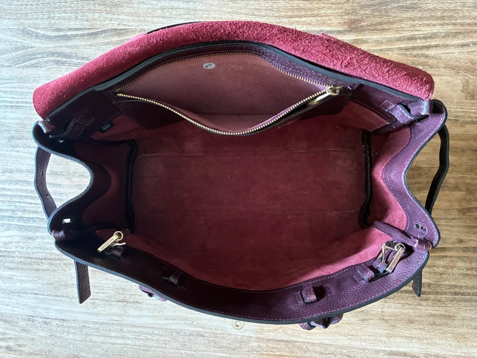 Mulberry Leather Bayswater  Bag Aubergine Colour  Genuine Authentic, photo 4 of 5