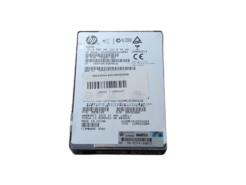 HP 920GB 0B30149 2,5" SAS Server Solid State Drive 752081-001