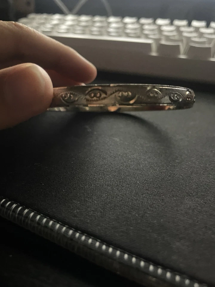 Brazalete brazalete de oro y plata real para mujer Foto 2 de 2