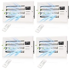 4pcs 6''x10''Opening Register Booster Fan with Adjustable Wind Direction Louver