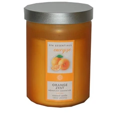 25132 - Luxurious Spa Essentials Orange Zest Scented Candle for Fall Aromatherap