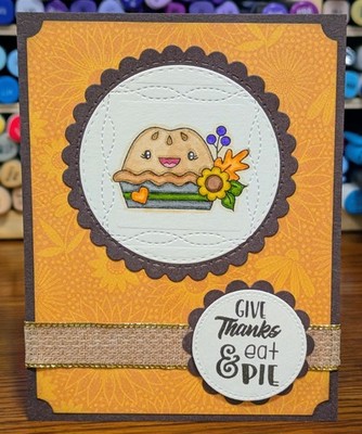 Pie Give Thanks Fall Thanksgiving card kit Made With Some Stampin Up 