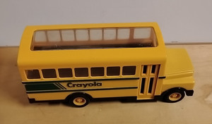 Vintage 1993 Binney & Smith Crayola Crayon Storage School Bus, Collectable