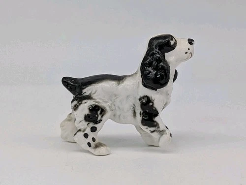 Cocker Spaniel Dog Figurine Japanese VTG Bone China 2.25 In Long