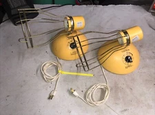 Lot Of (2) Vintage General Electric Deluxe Time A Tan Sun Lamp RSK6 Works