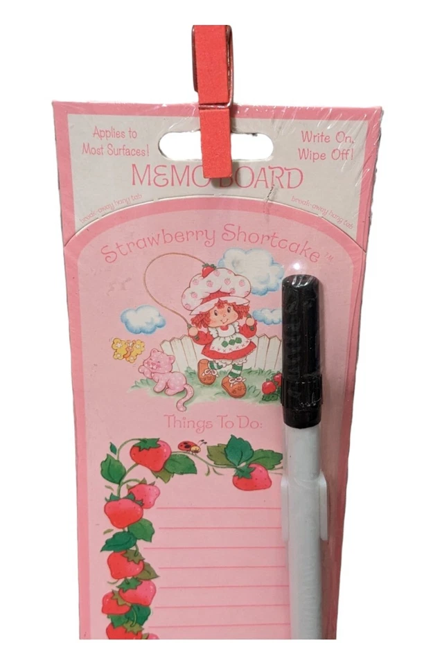 Unopened 2006 Strawberry Shortcake Dry Erase Memo Board w/Marker X1 - 7½in X 3in - Image 4 of 4