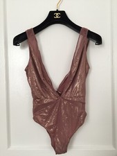 Victoria s Secret Teddy Bodysuit One Piece Shimmery Brown Gold Xs