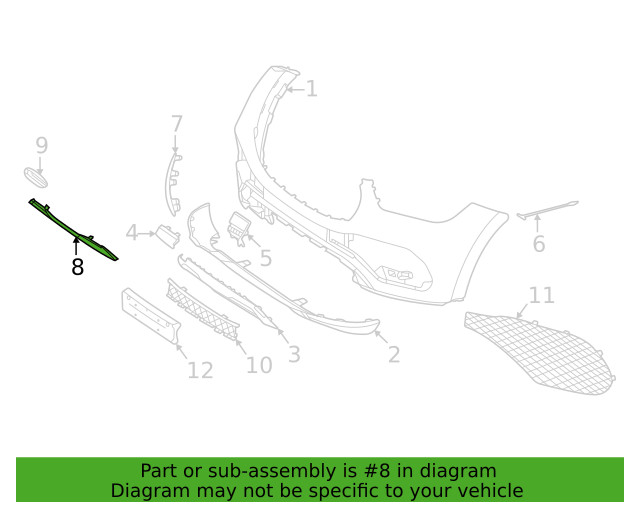 Mercedes Benz Genuine GLE 350 GLE 450 2020-2023 Front Lower Center 