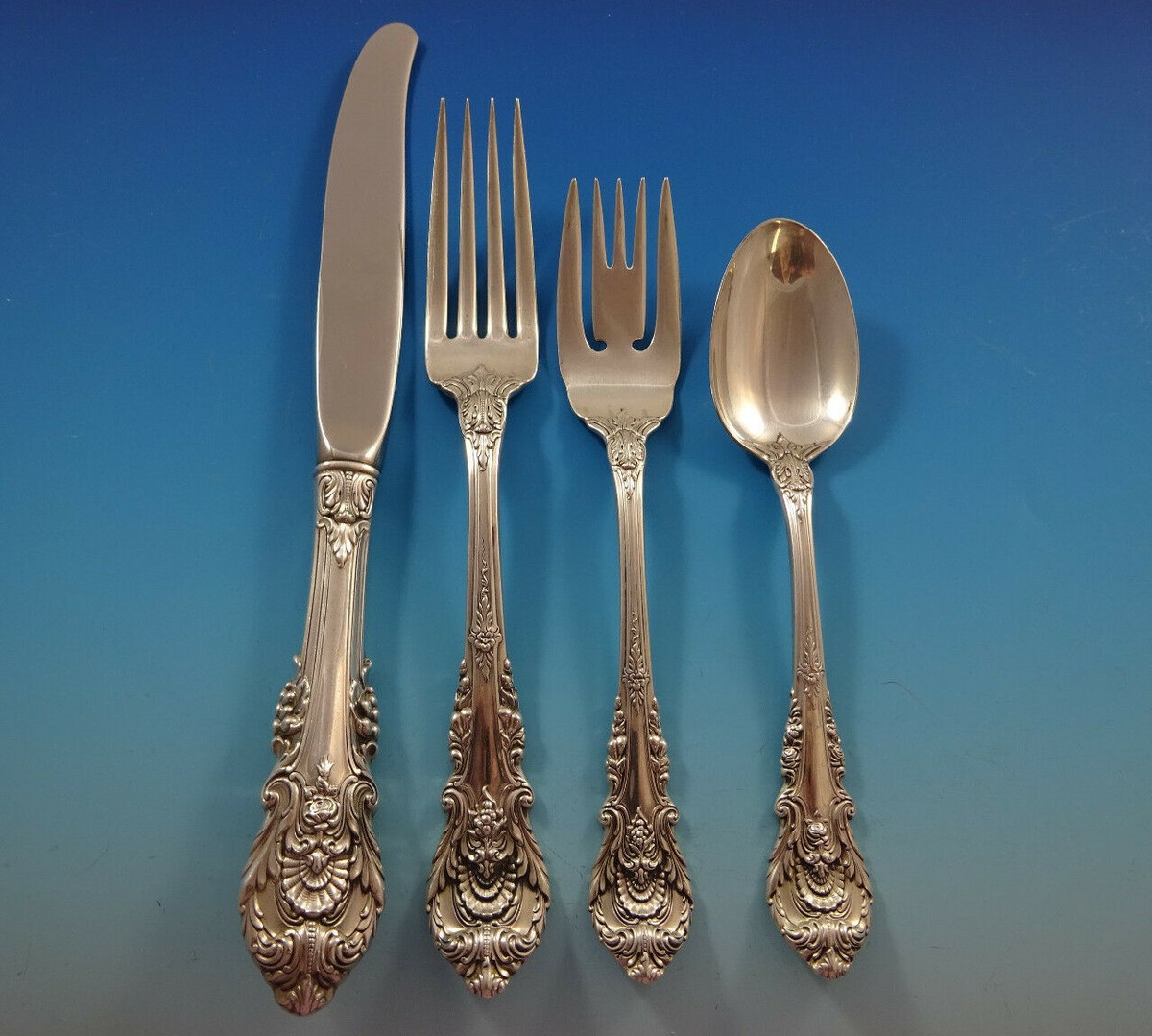 Sir Christopher by Wallace Sterling Silver Flatware Set For 12
