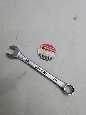 Vintage Stanley Tools 86-835, SAE 1/2'' Combination Wrench 12 PT Made in USA
