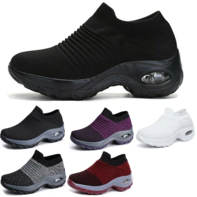 Womens Slip on Trainers Orthopedic Shoes Air Cushion Casual Ladies Running Sport