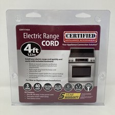 NEW - Certified Appliance Accessories 4 Ft 3 Wire 40 Amp Electric Range Cord