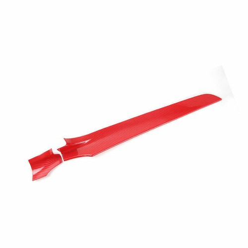 ABS Red Carbon Fiber Central Console Instrument Strip For Benz C-Class 2015-2021 - Foto 2 di 8