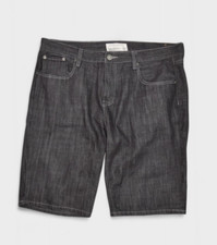 Ecko Unltd Shorts Mens 40 Black Denim Baggy Relaxed Fit Jorts 14" Jeans Y2k