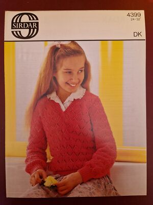 Sirdar - DK - Kinder Mädchen Pullover - Original Strickanleitung - K171