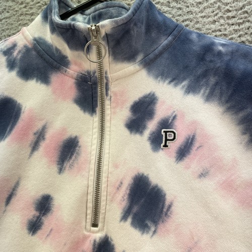 Felpa pullover rosa Victoria Secret donna taglia media tasca tinta unita - Foto 2 di 11