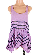 Intimately Free People Lace Slip Trapeze Dress Voile Polka Dot Sleeveless Sz Sm