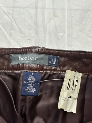 NWT Vintage Gap Leather Pants Juniors Size 1 Y2K Bootcut NWT Vintage Gap Leather Pants Juniors Size 1 Y2K Bootcut