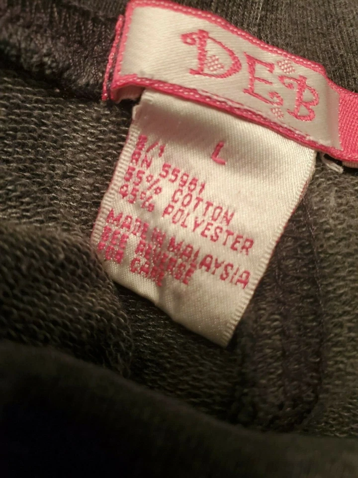 Брюки женские Deb размер L большие серые белые бордовые в полоску - Изображение 2 из 4