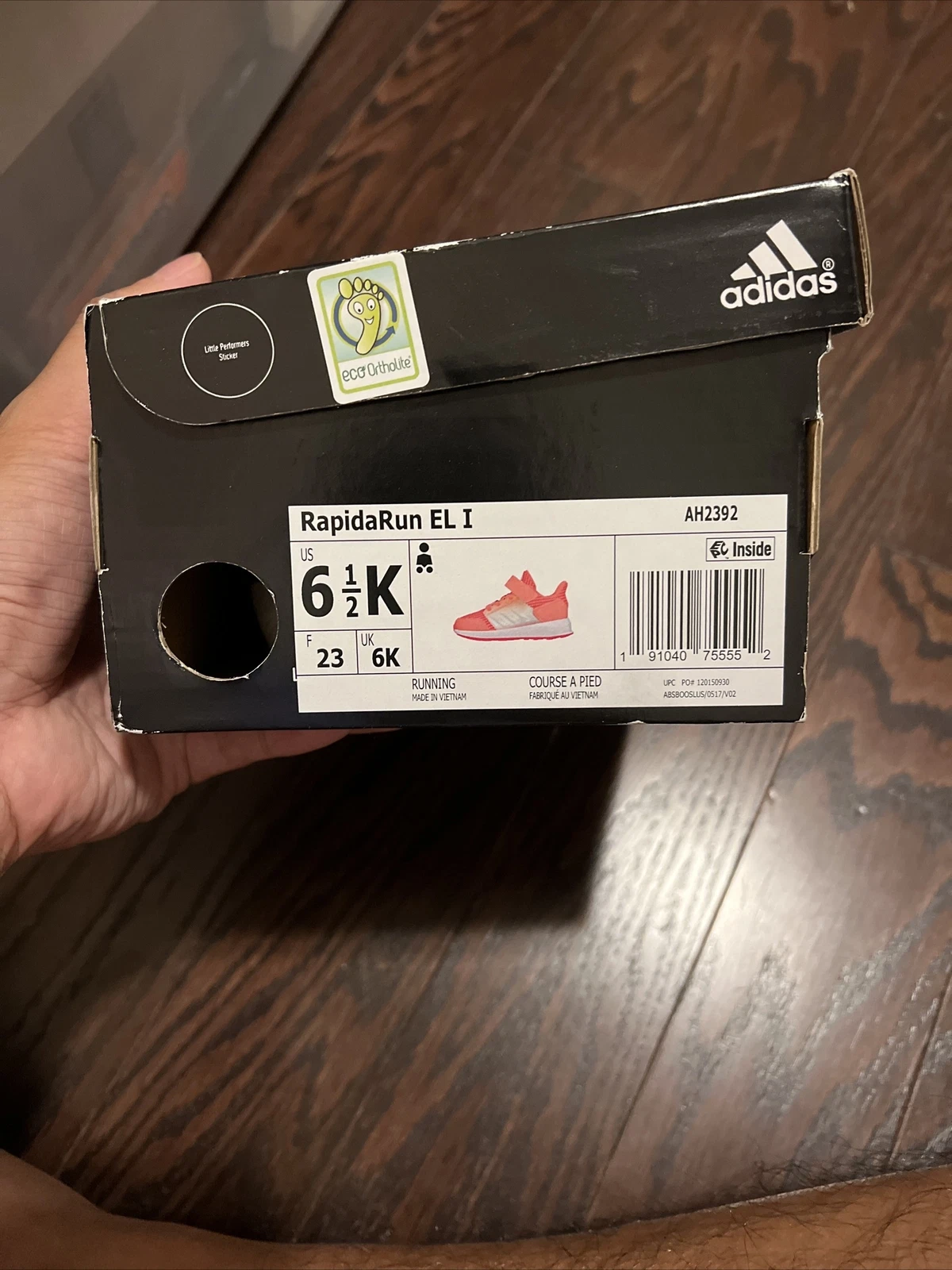 Scarpe da corsa Adidas Rapidarun per bambini rosa taglia 6 5K