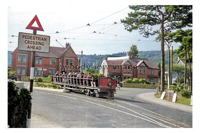 ptc9050 - Wales - Toastrack Tram No.20, Narrow Bridge, Llandudno c1955 print 6x4