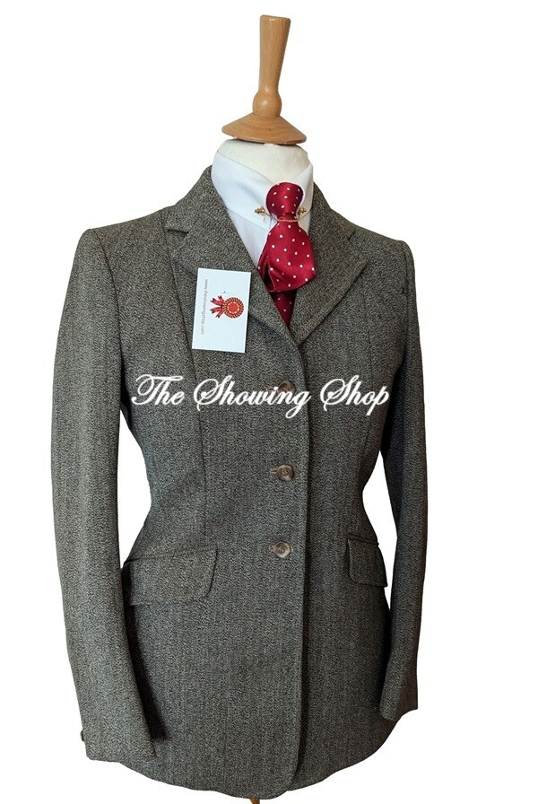 LADIES HARRY HALL HEAVYWEIGHT KEEPERS TWEED HUNTING JACKET SIZE 12