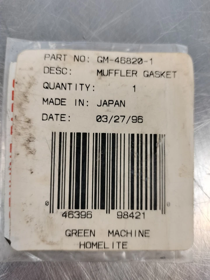 OEM GENUINE NOS GREEN MACHINE / HOMELITE GM468201 / 468201 MUFFLER GASKET - Image 2 of 4
