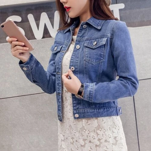 Jeans coat women sales