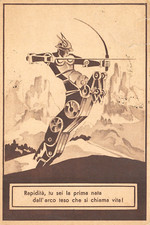 12-14A) CARTOLINA REGGIMENTALE AUTIERI 6 CENTRO AUTOMOBILISTICO FUTRISMO VG