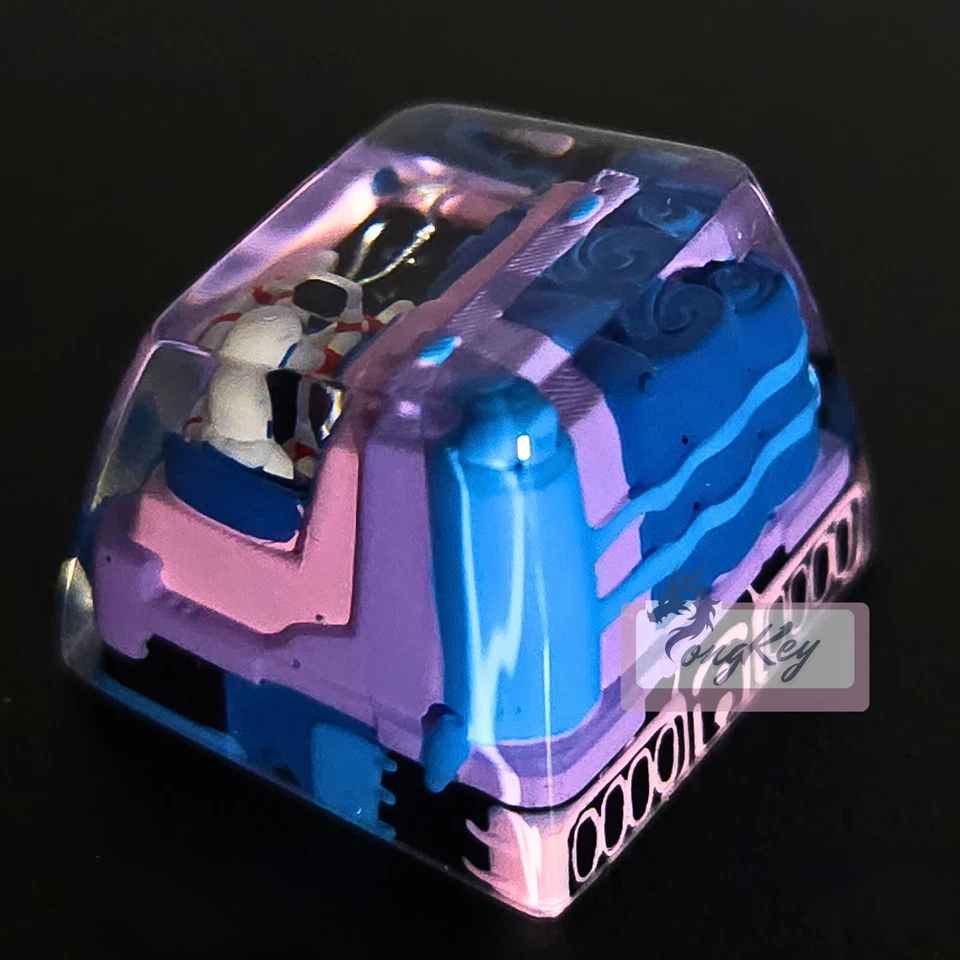Blush Astronaut - Handpainted Artisan Resin Keycap for Mechanical Keyboard - Image 3 of 3