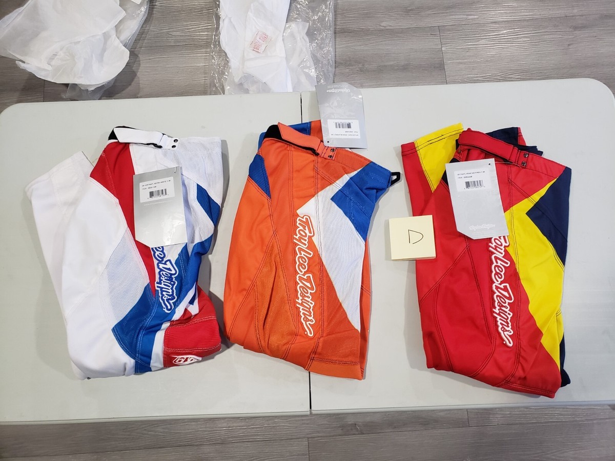 Troy Lee Designs YOUTH 28 GP パンツ 3x NEW Troy Lee Designs GP Youth Pants size y 28 white blue lot