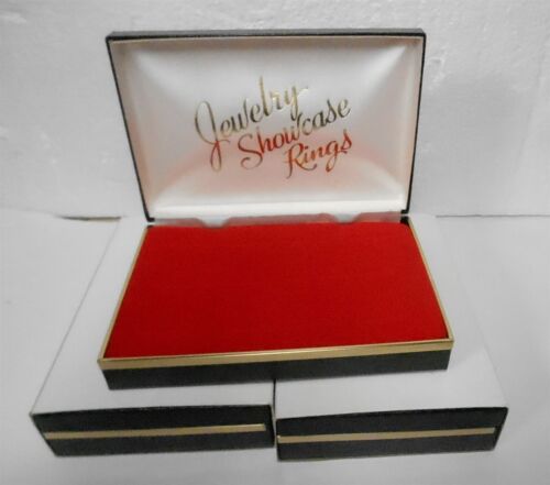  LOT OF 3 VINTAGE JEWELRY SHOW CASE RING BOX DISPLAYS 6"X4" - Foto 1 di 4