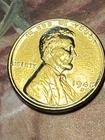 1948 S LINCOLN WHEAT PENNY~24K GOLD PLATED~ERRORS "L" AND DATE IN RIMS!