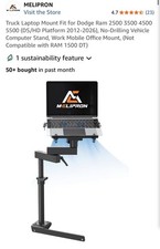 No-Drill Truck Laptop Mount for 2012-2026 Dodge Ram 1500 2500 3500 4500 5500 NEW