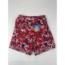 Columbia PFG Men's Super Backcast Nylon 6 inch Water Shorts Red Floral UPF 50 S