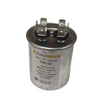 Packard Professional Grade Titan Pro Run Capacitor, Round, 10 Mfd, 370V, TRC10