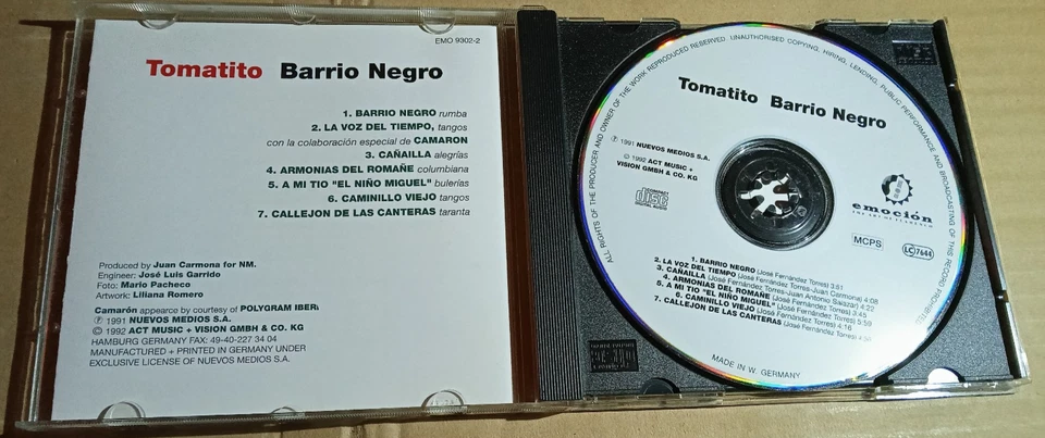 Tomatito – Barrio Negro    CD    -     (JG3103) - Bild 2 von 2