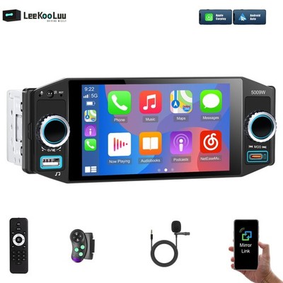 MP5 Player Touch Screen Wireless Carplay Mirror link 5' Single 1DIN Car Radio BT