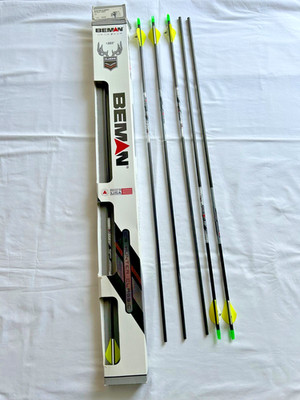 6 - Beman ICS Hunter Classic Carbon 400 Patriot 2'' Vanes 32'' Uncut New