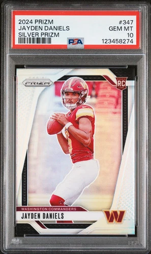 2024 Panini Prizm Jayden Daniels #347 Silver PSA 10