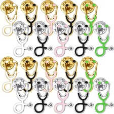 30 Pcs Nurse Doctor Pins Stethoscope Brooch Pins Stethoscope Lapel Pin Cute Scho