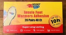 Insole Foot Warmers (20 Pairs) - Up to 10 Hours of Heat, Easily Apply with Ad...